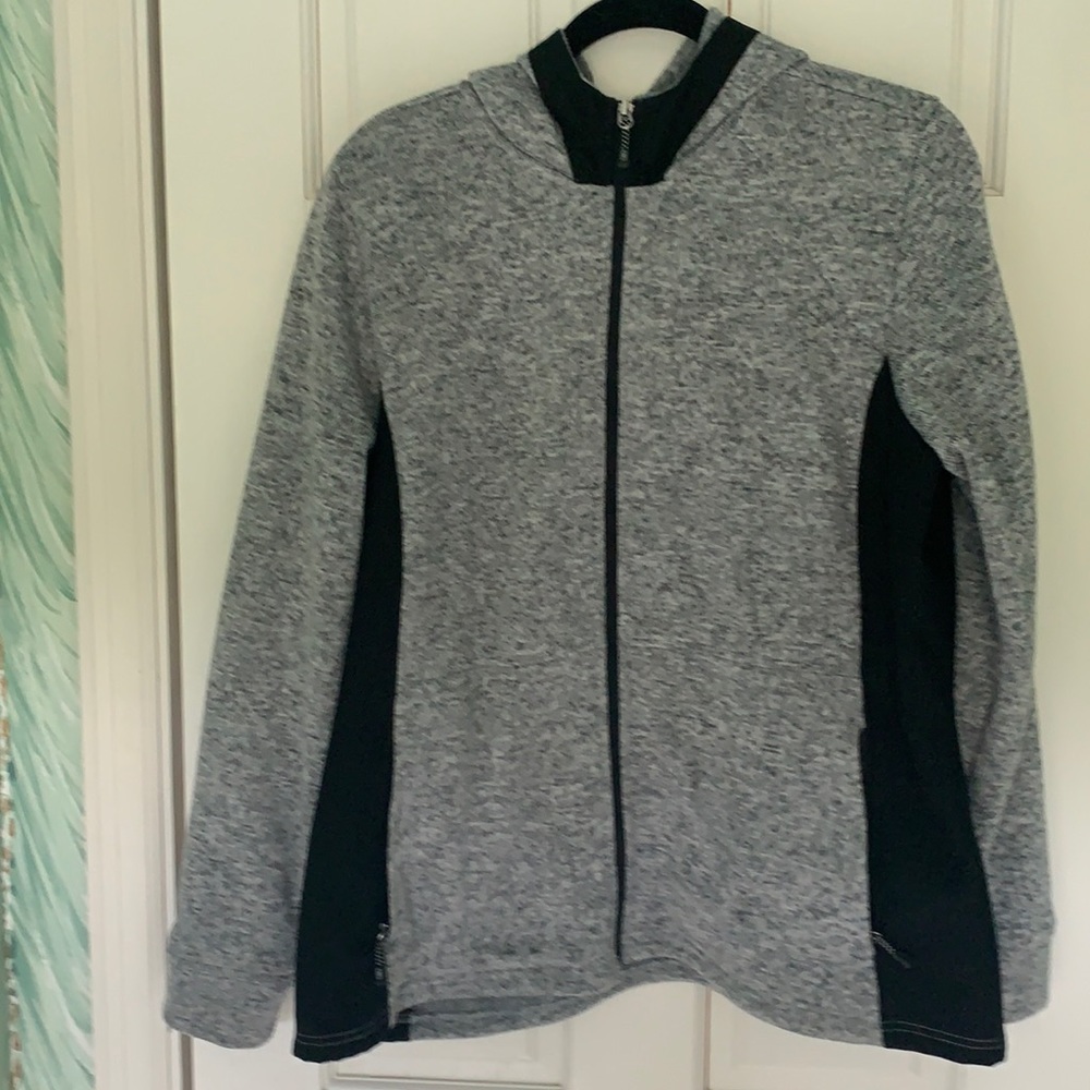 Knit style jacket.
